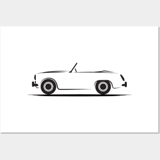 Austin Healey Sprite MK II  Black Posters and Art